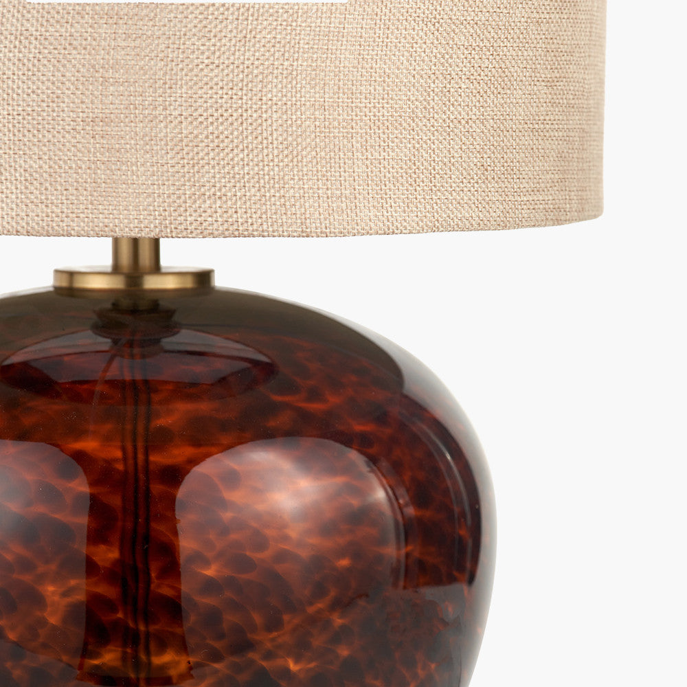 Lucien Red Tortoiseshell Glass Table Lamp